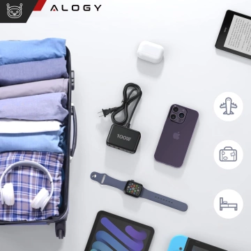 HUB-Splitter Alogy-Adapter für Computer-Laptop mit USB-C auf 3x USB-A 2.0 1x USB-A 3.0 Grau