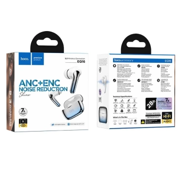 HOCO TWS ANC ENC EQ16 Kabellose Bluetooth-Kopfhörer – Blau mit Ladeetui