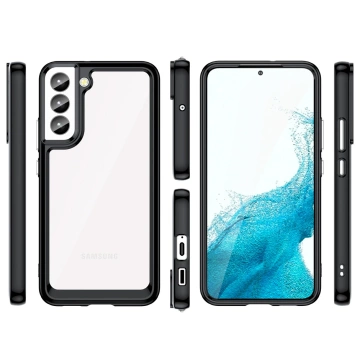 Handyschutzhülle Outer Space Case für Samsung Galaxy S23 Plus Hülle mit flexiblem Rahmen schwarz