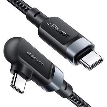 Acefast abgewinkeltes Kabel USB Typ C - USB Typ C 2m, 100W (20V / 5A) schwarz (C5-03 Black)