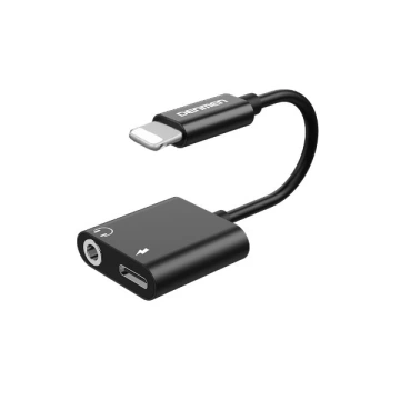 Adapter HF iPhone Denmen Lightning auf USB-C Jack 3,5 mm Aluminium