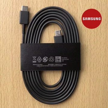 Kabel USB-C 5A 1.8 m Oryginalny Samsung EP-DX510, Szybkie Ładowanie, Przewód do Ładowarki i Transferu Danych, Czarny
