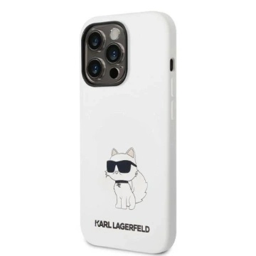 Karl Lagerfeld Case KLHMP14XSNCHBCH für iPhone 14 Pro Max 6.7" Hardcase Silikon Choupette MagSafe weiß/weiß