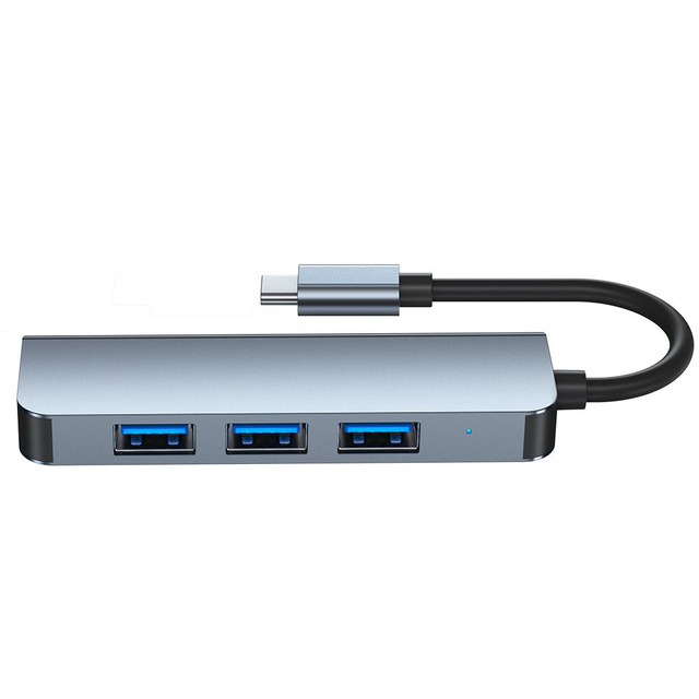 Hub adapter USB V1-HUB 4w1 USB-C Grey