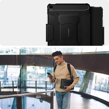 Etui Spigen Rugged Armor Pro für Apple iPad Air 4 2020 / 5 2022 Schwarz
