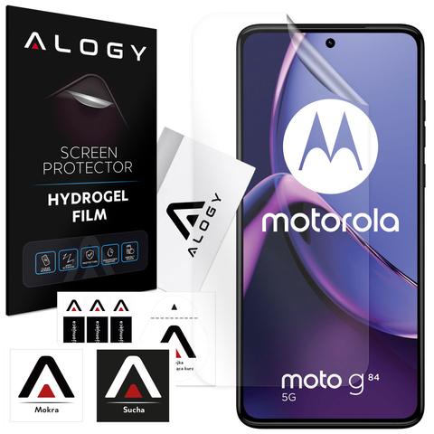 Hydrogel-Folie für Motorola Moto G84 5G Handy-Displayschutz Alogy Hydrogel-Folie