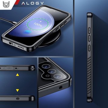 Hülle für Samsung Galaxy S23 FE Armored 360 Case wasserdicht Armor IP68 Alogy schwarz