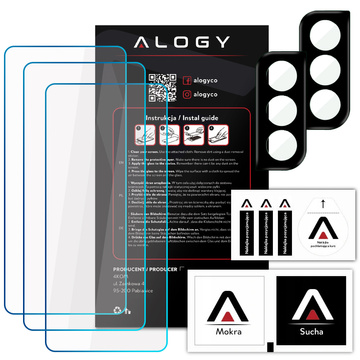 Alogy Glass Pack 3x Gehärtetes Glas für den Bildschirm 9h 2x Glas für das Objektiv für Samsung Galaxy S21 Plus