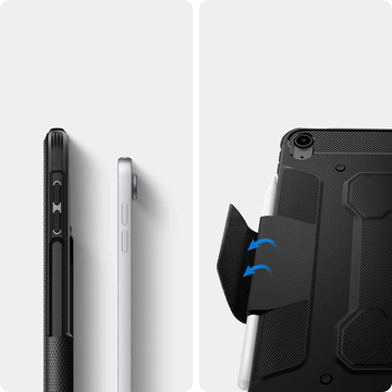 Etui Spigen Rugged Armor Pro für Apple iPad Air 4 2020 / 5 2022 Schwarz