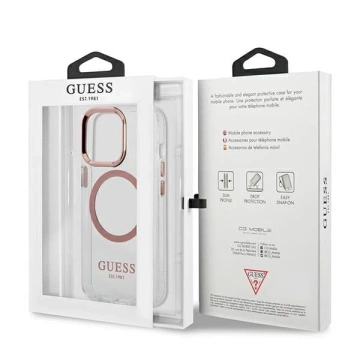 „Etui Guess GUHMP13LHTRMP für iPhone 13 Pro / 13 6,1\“ Hartschale Metal Outline Magsafe“