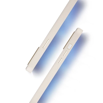 Dux Ducis Roma Ledertasche für iPhone 13 Pro Max elegante Echtledertasche weiß