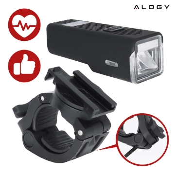 Alogy P12 Fahrradlicht schwarz Fahrradlicht vorne LED-Frontlicht Fahrradbeleuchtung wasserdicht IPX5