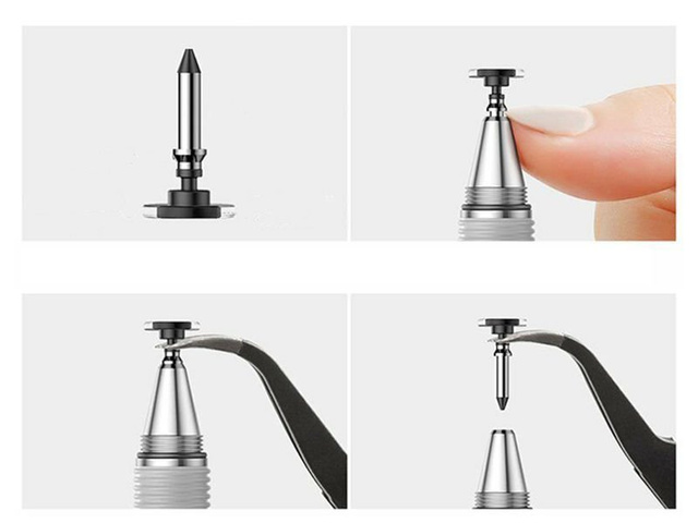 Rysik do ekranów precyzyjny długopis 2w1 Baseus Household Pen Srebrny