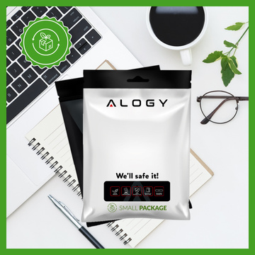 Alogy Book Cover Pencil Case Schutzhülle mit Stifthalter für Apple iPad Air 4 2020 / Air 5 2022 10,9 Zoll, schwarzes Glas