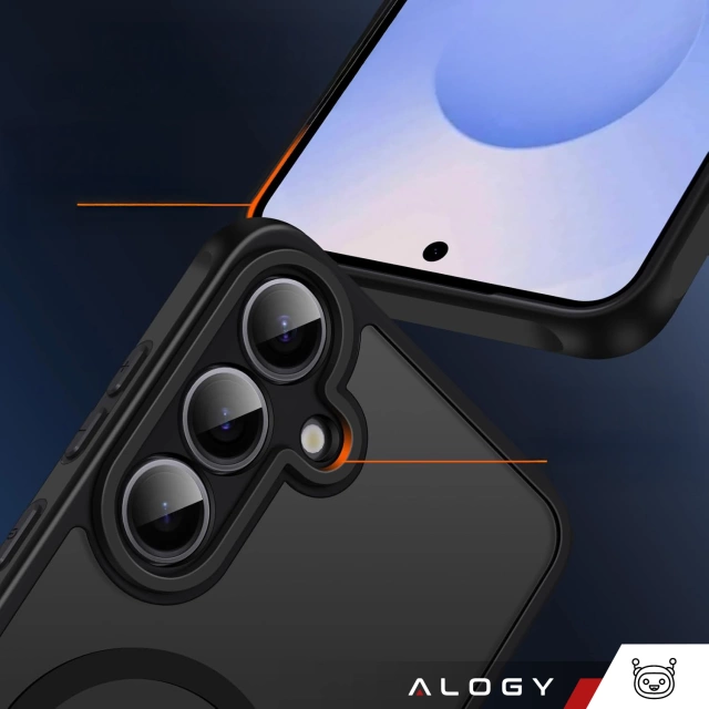 Etui do Samsung Galaxy S25 Plus obudowa ochronna na telefon Alogy Matte HybridMag™️ Case do MagSafe Matowe Czarne