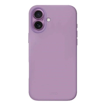 Etui UNIQ Lino Hue do iPhone 16 MagClick Różowe Silikonowe