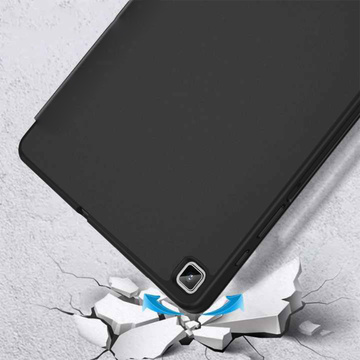 Etui z Miejscem na Rysik do Samsung Galaxy Tab S6 Lite 10.4” (2020/2022/2024) P610 P615 P613 P619 P620 P625, Smukła i Wytrzymała Obudowa z Klapką i Podstawką, Alogy Pencil Case™ – Czarne