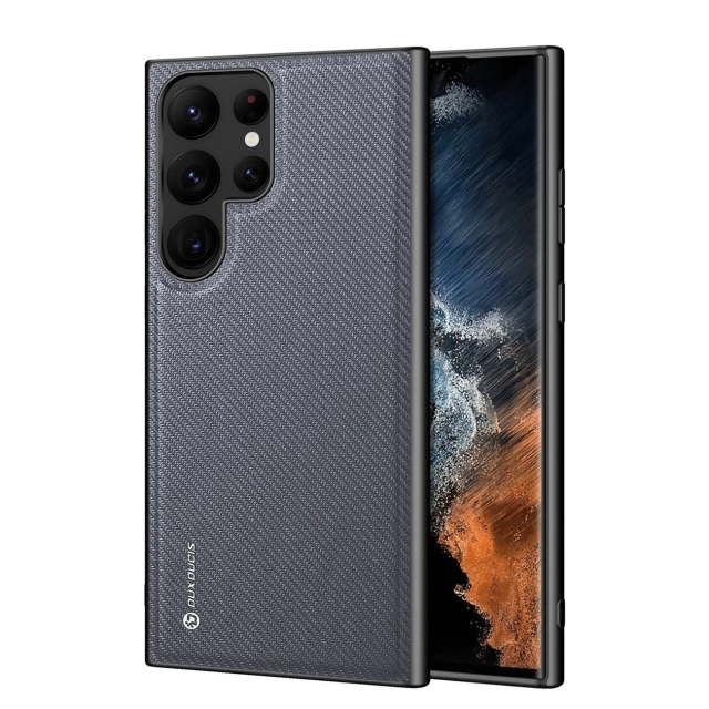 Etui ochronne Dux Ducis Fino do Samsung Galaxy S23 Ultra pokrowiec z silikonową ramką Szare