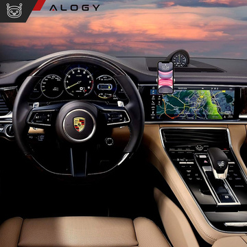 Alogy magnetische selbstklebende Autohalterung Schwarz