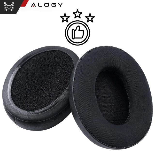 Nauszniki 2x wymienne pady gąbki do słuchawek do HyperX Cloud I / II / Alpha / Pro / S / X / Core / Stinger / Flight Czarne + urządzenie do demontażu