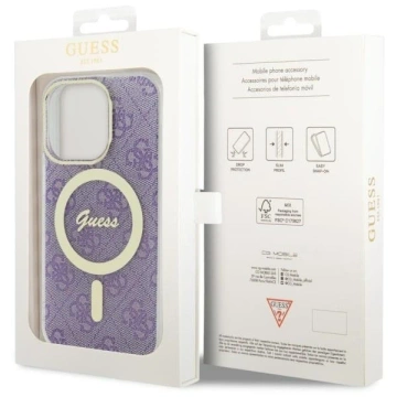 Guess GUHMP14LH4STU Handyhülle für Apple iPhone 14 Pro 6,1" lila/lila Hardcase 4G MagSafe