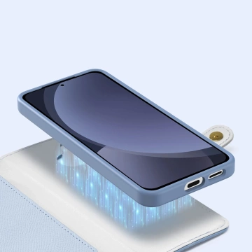 Samsung Galaxy S25 Dux Ducis Lava Lederhülle Blau