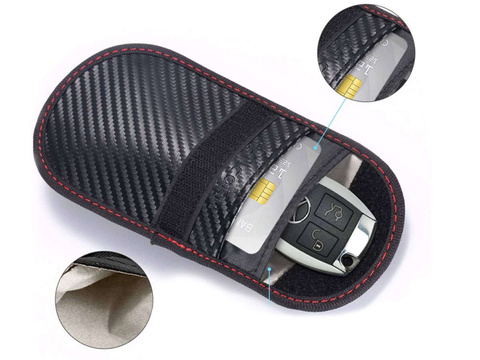 Anti-Diebstahl-Etui x2 für Schlüssel Alogy Abdeckung blockiert das Signal 14x9,5cm