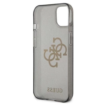 Guess GUHCP13SPCUGL4GBK iPhone 13 mini 5,4" Czarny/Black Hard Case Glitter 4G Big Logo