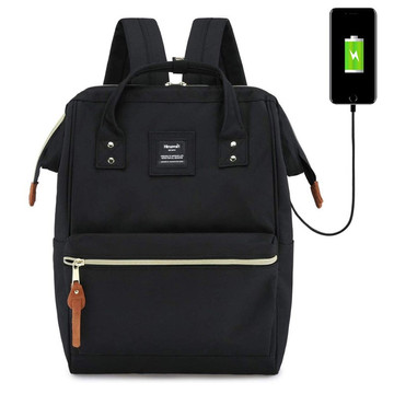 Plecak wodoodporny Himawari na laptopa 13,3" z portem USB Travel Backpack pokrowiec Futerał czarny