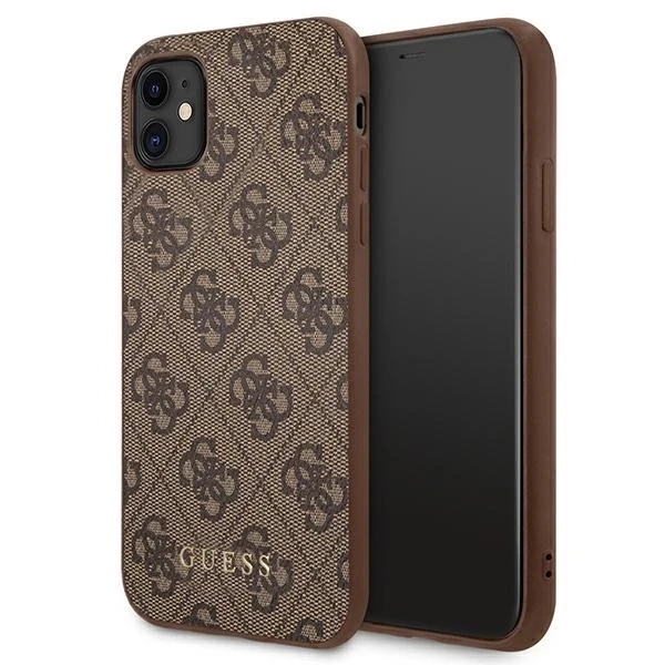 Etui Guess GUHCN61G4GFBR für iPhone 11 6,1" Hartschale 4G Metal Gold Logo
