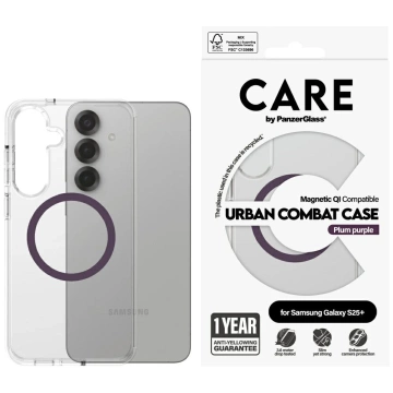 Etui do Samsung Galaxy S25 CARE von PanzerGlass Urban Combat Case Lila Qi