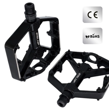 Plattform-Fahrradpedale für MTB-Fahrräder, Aluminium 9/16" Schwarzes Aluminium-Set [2 Stk.]