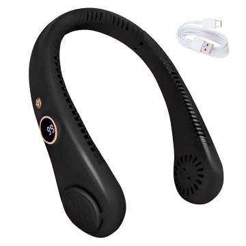 Schreibtischventilator, Standventilator, kleiner Umwälzventilator mit Clip, kabelloser Handventilator, 500 mAh, USB-C, Alogy White