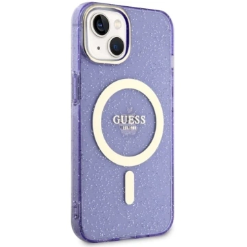 Etui Guess GUHMP14SHCMCGU do iPhone 14 6.1" hardcase Glitter Gold MagSafe