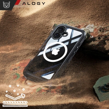 Schutzhülle für Apple iPhone 16 Alogy Shield360 MagCase™️ mit MagSafe-Funktion, inklusive Display- und Kameraschutz, Schwarz