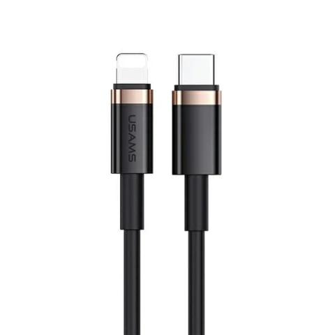 USAMS Kabel U63 USB-C mit Lightning 1,2 m 20 W PD Fast Charge schwarz