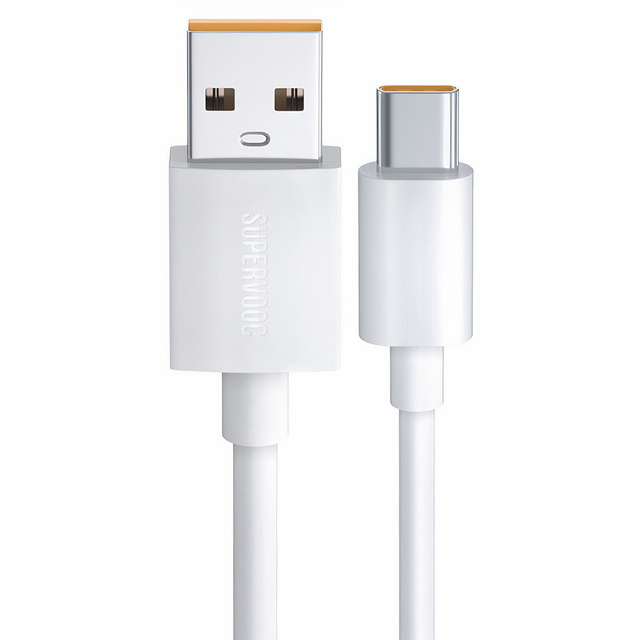 Kabel Oppo DL136 Supervooc Super Szybki USB do USB-C Type C 65W 1m przewód Biały