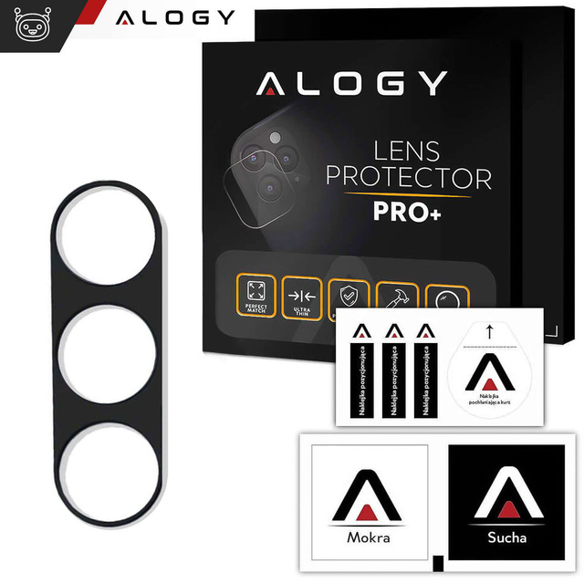 Metalowa osłonka do Samsung Galaxy S24 ochronna na wyspe aparat obiektyw Alogy Metal Lens Czarna