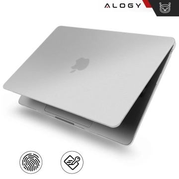 Schutzhülle für Apple MacBook Air 15 M2/M3/M4 (2023/2024/2025) – Alogy AirGuard™ Flexible Hülle, matt-transparent weiß