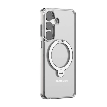 Hülle für Samsung Galaxy S25 Transparent Torras Ostand Spin Serie