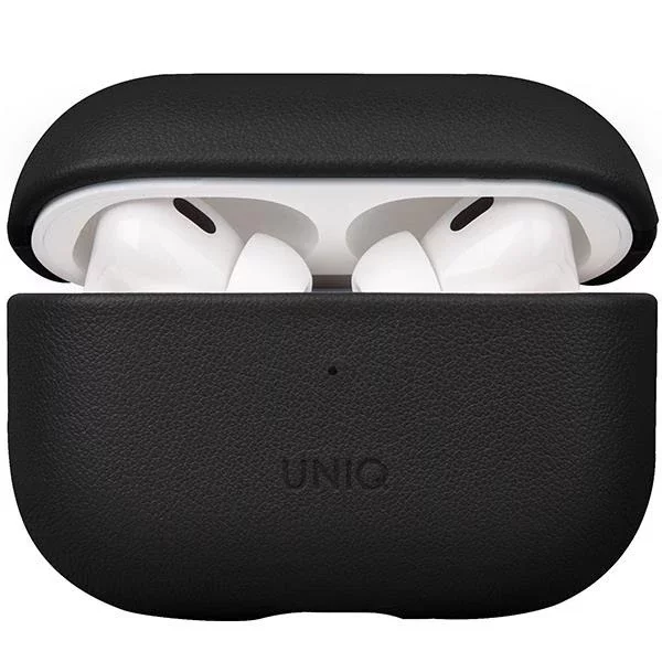 Schutzhülle für UNIQ Terrado AirPods Pro 2. Gen. Echtes Leder schwarz/dallas schwarz