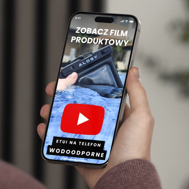 Etui wodoodporne wodoszczelne na telefon do 7.5" wypornościowe na basen kajak Case futerał do wody Alogy Czarne