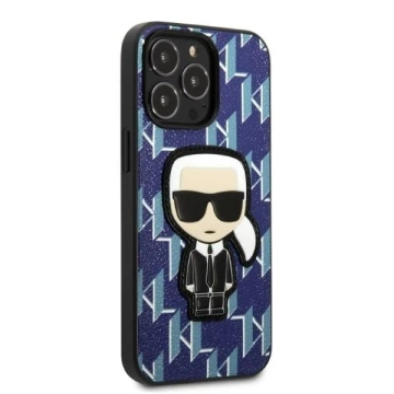 Handyschutzhülle Karl Lagerfeld KLHCP13LPMNIKBL für Apple iPhone 13 Pro / 13 6.1" Hardcase blau/blau Monogram Ikonik Patch