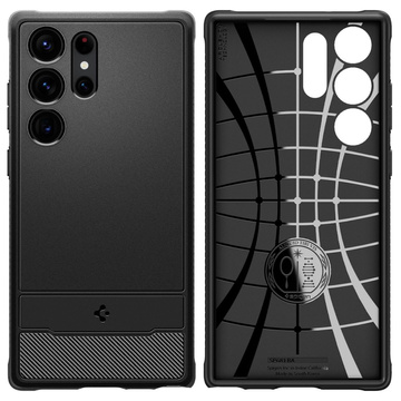 Spigen Rugged Armor Handyhülle Schutzhülle für Samsung Galaxy S23 Ultra Mattschwarz