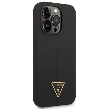 "Etui Guess GUHCP14XSLTGK iPhone 14 Pro Max 6,7\" Czarny/Black Hardcase Silicone Triangle"