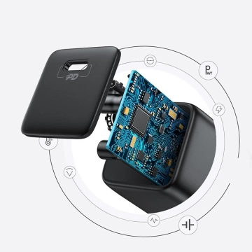 Joyroom Kleines schnelles USB-Typ-C-PD-Ladegerät 25 W EU-Stecker Schwarz (L-P251)