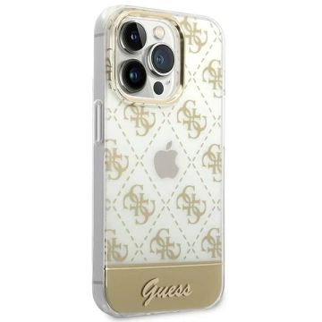 Etui Guess GUHCP14LHG4MHG do Apple iPhone 14 Pro 6,1" złoty/gold hardcase 4G Pattern Script