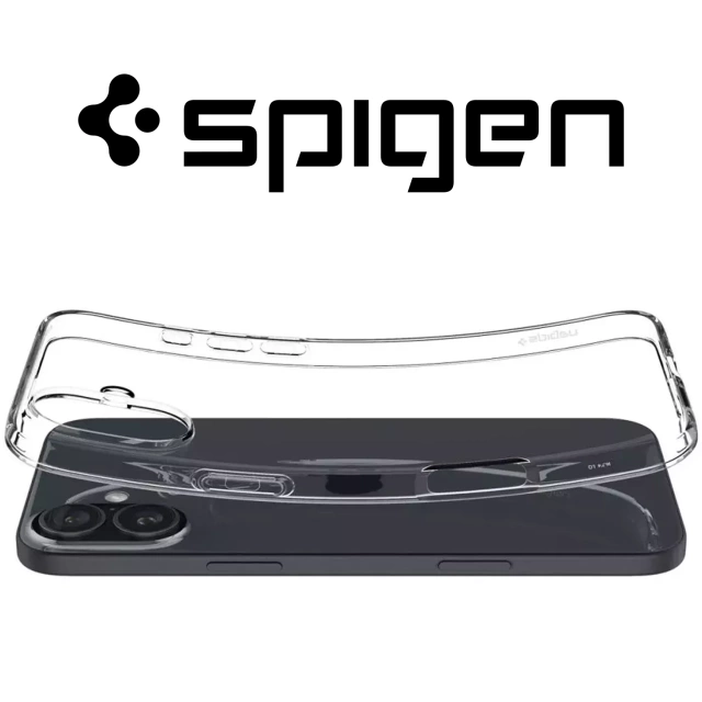 Etui + Szkło do iPhone 16 Spigen Liquid Crystal obudowa ochronna case na telefon Crystal Clear