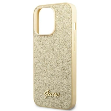 "Etui Guess GUHCP14XHGGSHD für Apple iPhone 14 Pro Max 6,7\" Złoty/Gold Hard Case Glitter Script"