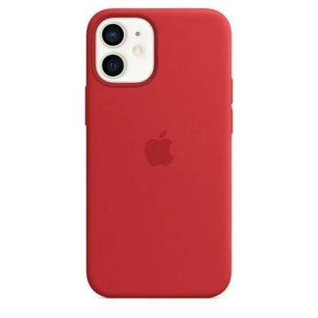 Oryginalne Etui ochronne na telefon Apple MHKW3ZM/A do Apple iPhone 12 Mini MagSafe czerwony/red Silicone Case